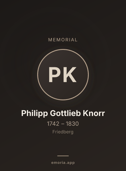 Memorial portrait of Philipp Gottlieb Knorr
