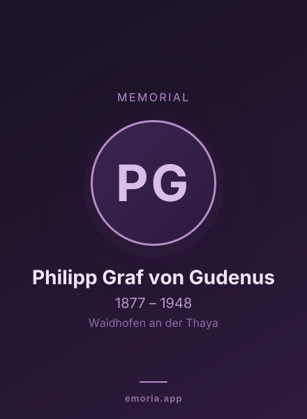 Memorial portrait of Philipp Graf von Gudenus