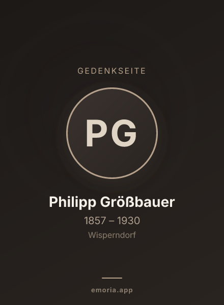 Gedenkportrait von Philipp Größbauer