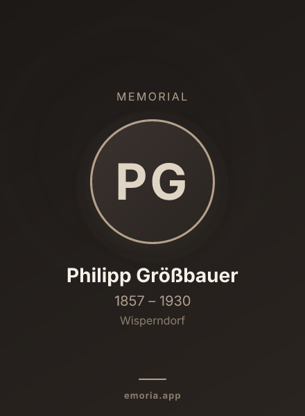Memorial portrait of Philipp Größbauer