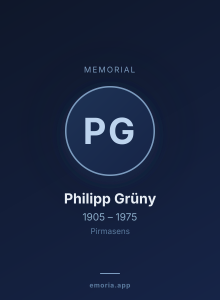 Memorial portrait of Philipp Grüny