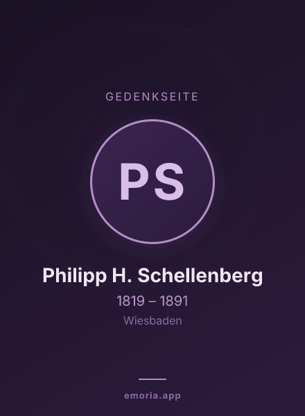 Gedenkportrait von Philipp H. Schellenberg