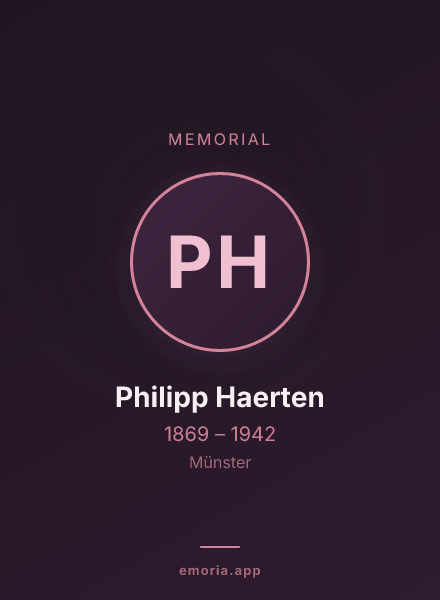 Memorial portrait of Philipp Haerten