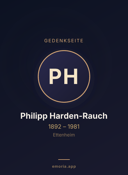 Gedenkportrait von Philipp Harden-Rauch