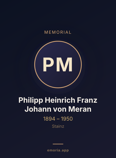 Memorial portrait of Philipp Heinrich Franz Johann von Meran