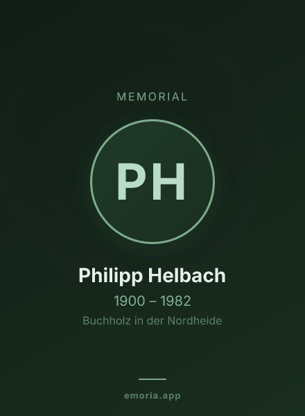 Memorial portrait of Philipp Helbach
