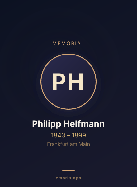 Memorial portrait of Philipp Helfmann