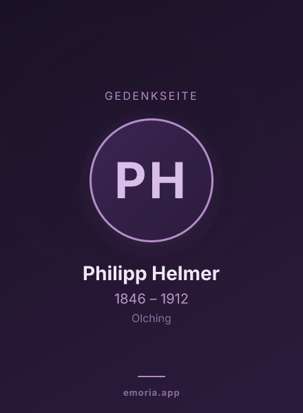 Gedenkportrait von Philipp Helmer