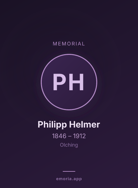 Memorial portrait of Philipp Helmer