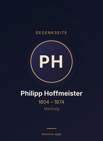 Gedenkportrait von Philipp Hoffmeister