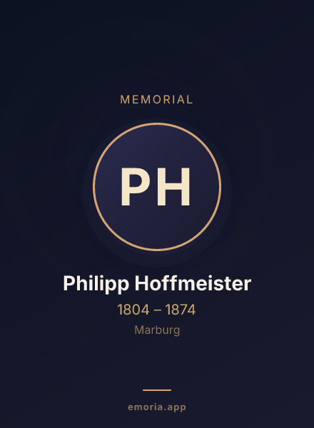 Memorial portrait of Philipp Hoffmeister