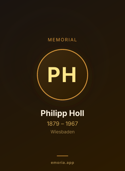 Memorial portrait of Philipp Holl