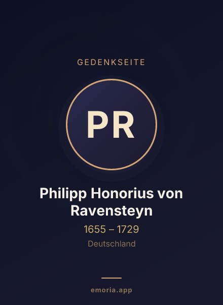 Gedenkportrait von Philipp Honorius von Ravensteyn