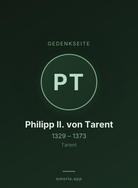 Gedenkportrait von Philipp II. von Tarent