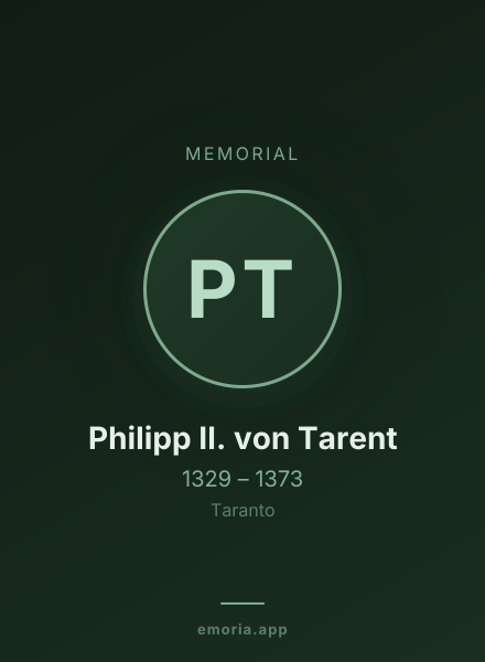 Memorial portrait of Philipp II. von Tarent