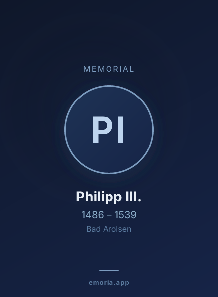Memorial portrait of Philipp III.