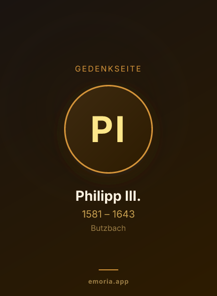 Gedenkportrait von Philipp III.