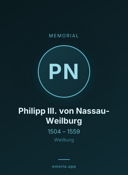 Memorial portrait of Philipp III. von Nassau-Weilburg