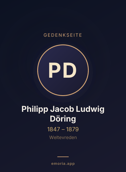 Gedenkportrait von Philipp Jacob Ludwig Döring