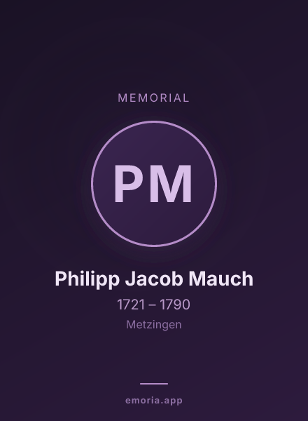 Memorial portrait of Philipp Jacob Mauch