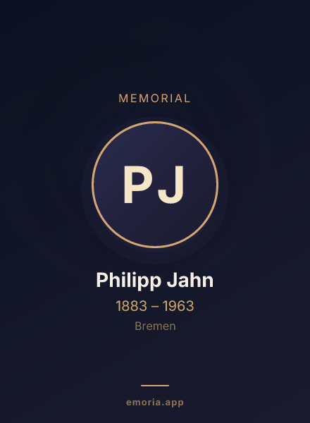 Memorial portrait of Philipp Jahn