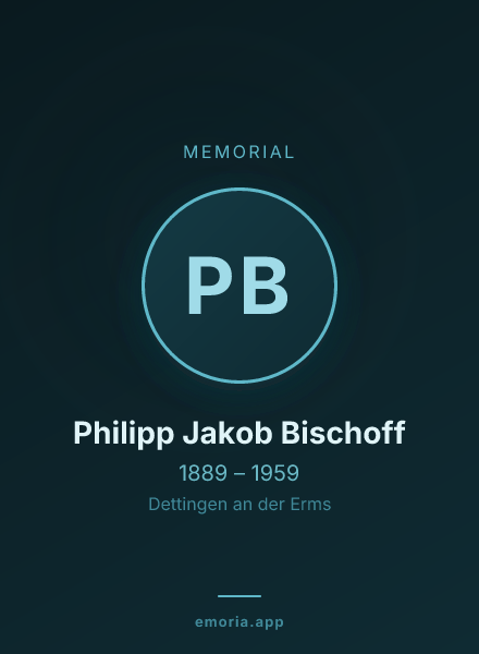 Memorial portrait of Philipp Jakob Bischoff