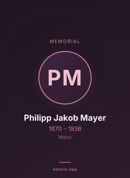 Memorial portrait of Philipp Jakob Mayer
