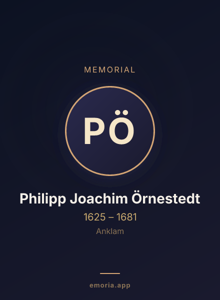 Memorial portrait of Philipp Joachim Örnestedt