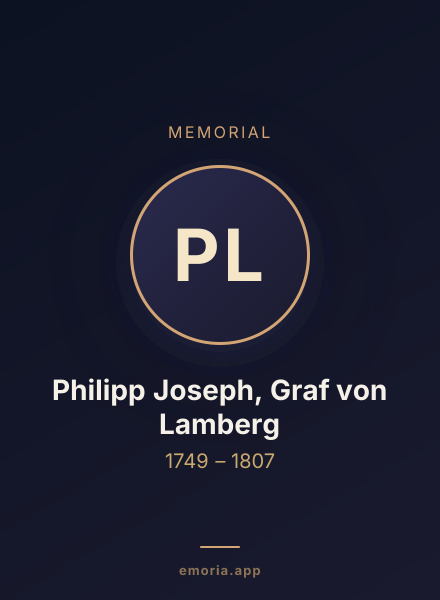 Memorial portrait of Philipp Joseph, Graf von Lamberg