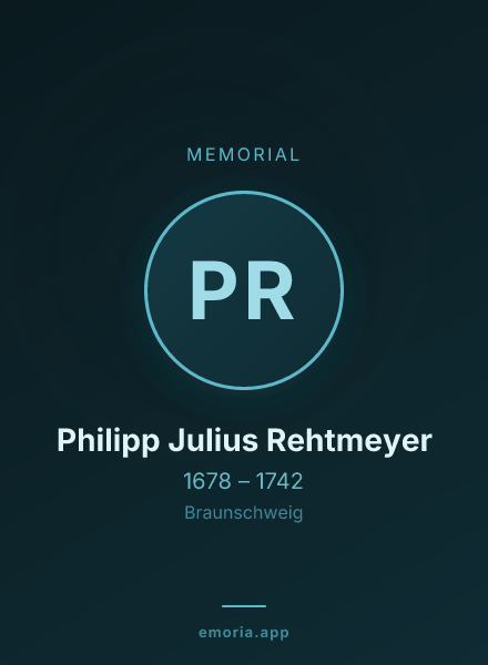 Memorial portrait of Philipp Julius Rehtmeyer