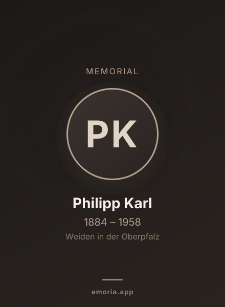Memorial portrait of Philipp Karl