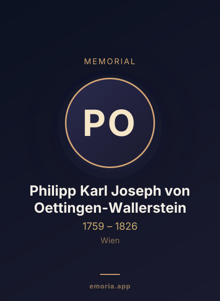Memorial portrait of Philipp Karl Joseph von Oettingen-Wallerstein