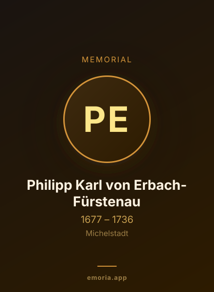 Memorial portrait of Philipp Karl von Erbach-Fürstenau