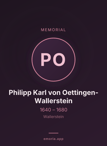 Memorial portrait of Philipp Karl von Oettingen-Wallerstein