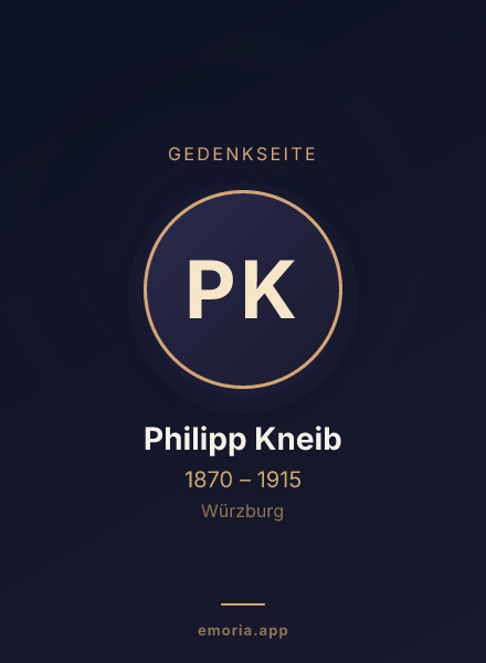 Gedenkportrait von Philipp Kneib