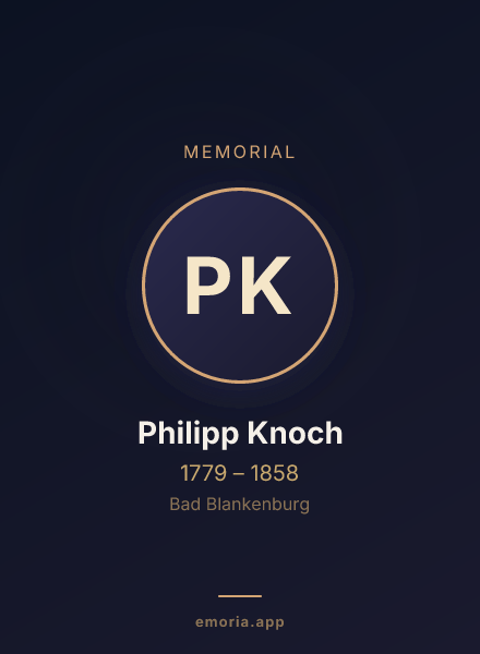 Memorial portrait of Philipp Knoch