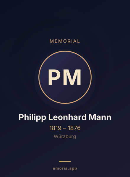 Memorial portrait of Philipp Leonhard Mann