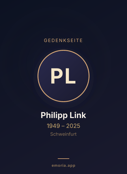 Gedenkportrait von Philipp Link