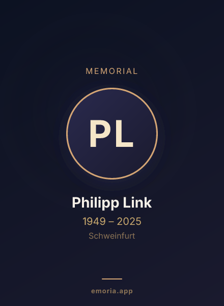 Memorial portrait of Philipp Link