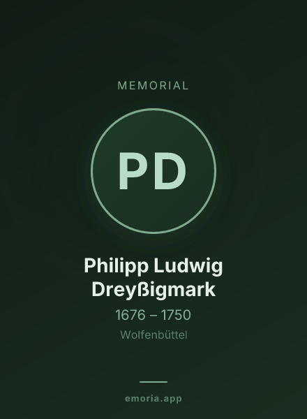 Memorial portrait of Philipp Ludwig Dreyßigmark