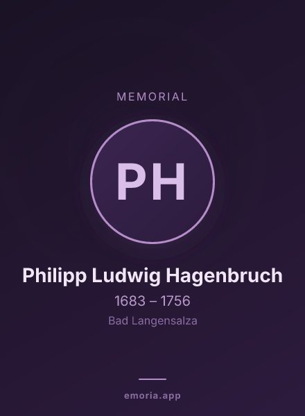 Memorial portrait of Philipp Ludwig Hagenbruch