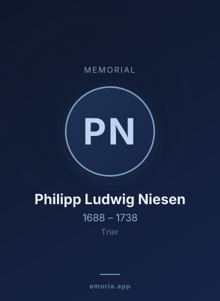 Memorial portrait of Philipp Ludwig Niesen