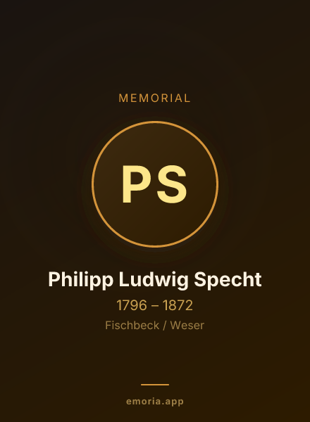 Memorial portrait of Philipp Ludwig Specht