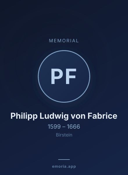 Memorial portrait of Philipp Ludwig von Fabrice