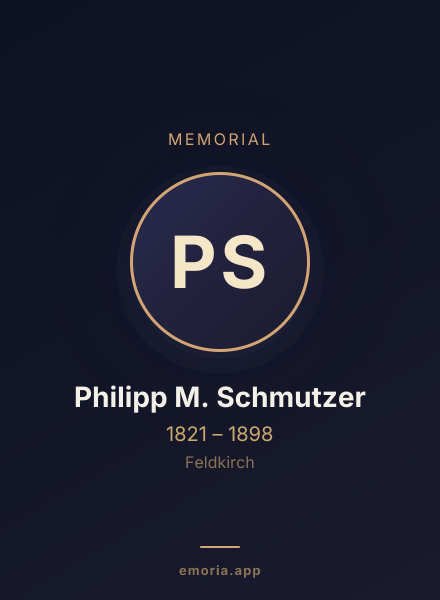 Memorial portrait of Philipp M. Schmutzer