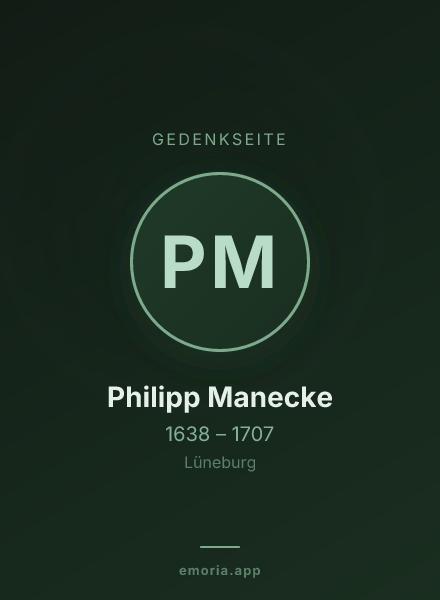 Gedenkportrait von Philipp Manecke