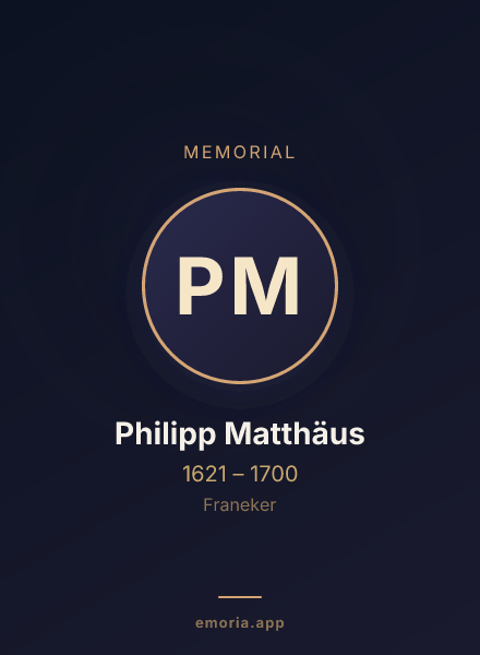 Memorial portrait of Philipp Matthäus