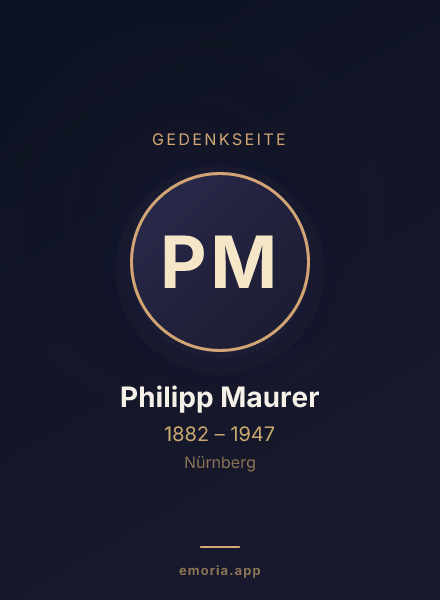 Gedenkportrait von Philipp Maurer