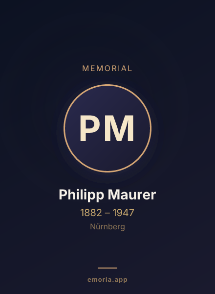 Memorial portrait of Philipp Maurer