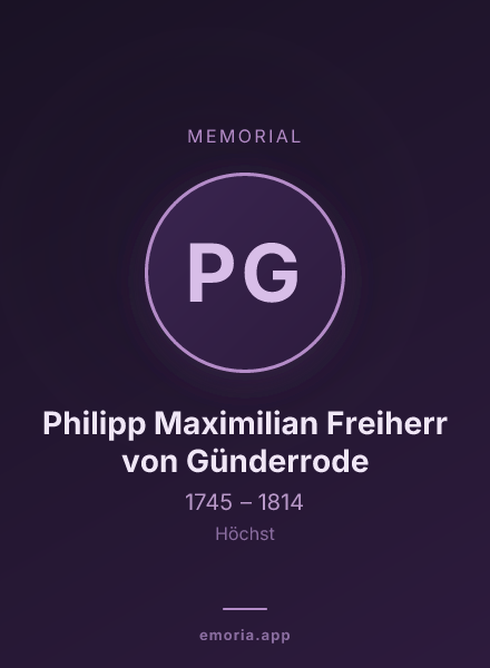 Memorial portrait of Philipp Maximilian Freiherr von Günderrode